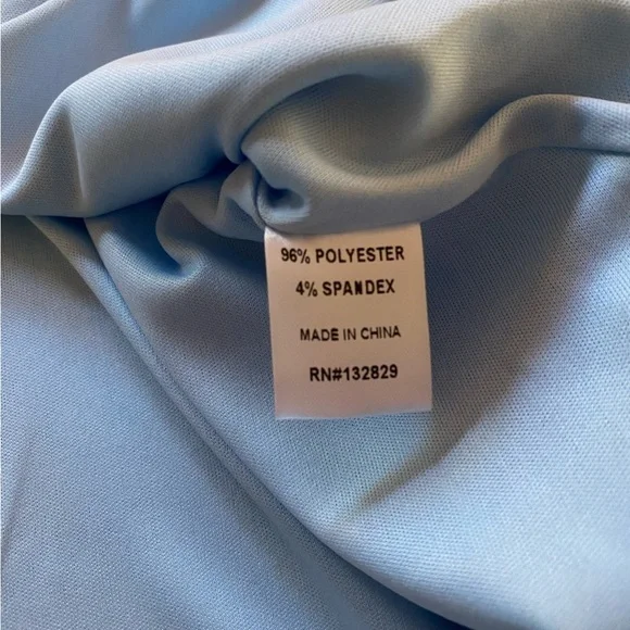 Revolve Superdown Baby Blue Deep V-Neck Sammie Mini Skater Dress Large - Picture 14 of 14